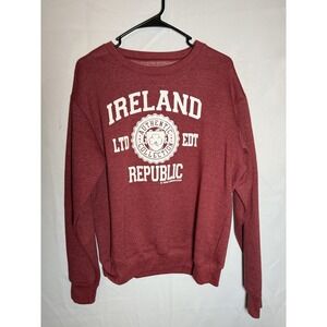 Ireland Republic Connexxion Crewneck Sweatshirt Irish Red Unisex M Dublin Preppy